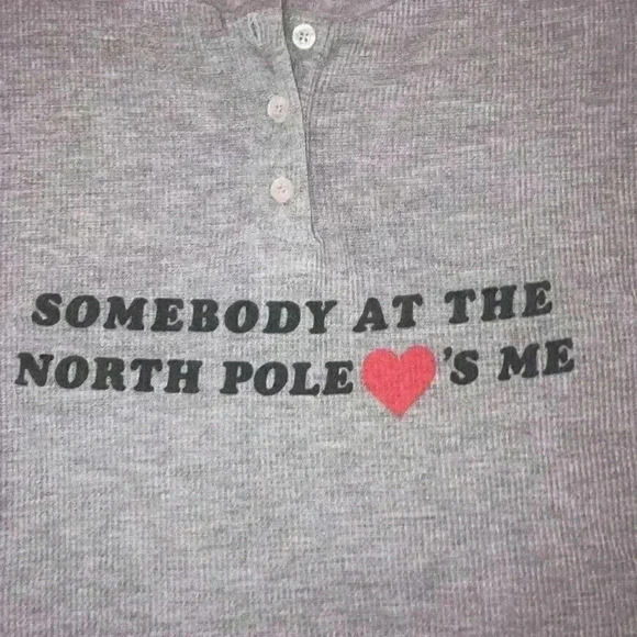 WILDFOX Oversized Thermal Henley Christmas Holiday Size M EXC CON - Picture 5 of 5